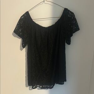 Elegant Black Lace Top